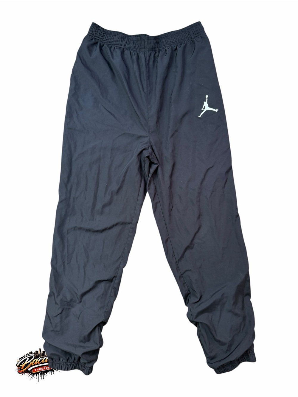 Jordan Boys XL Black Nylon Windbreaker Jogger Sweatpants With Pockets